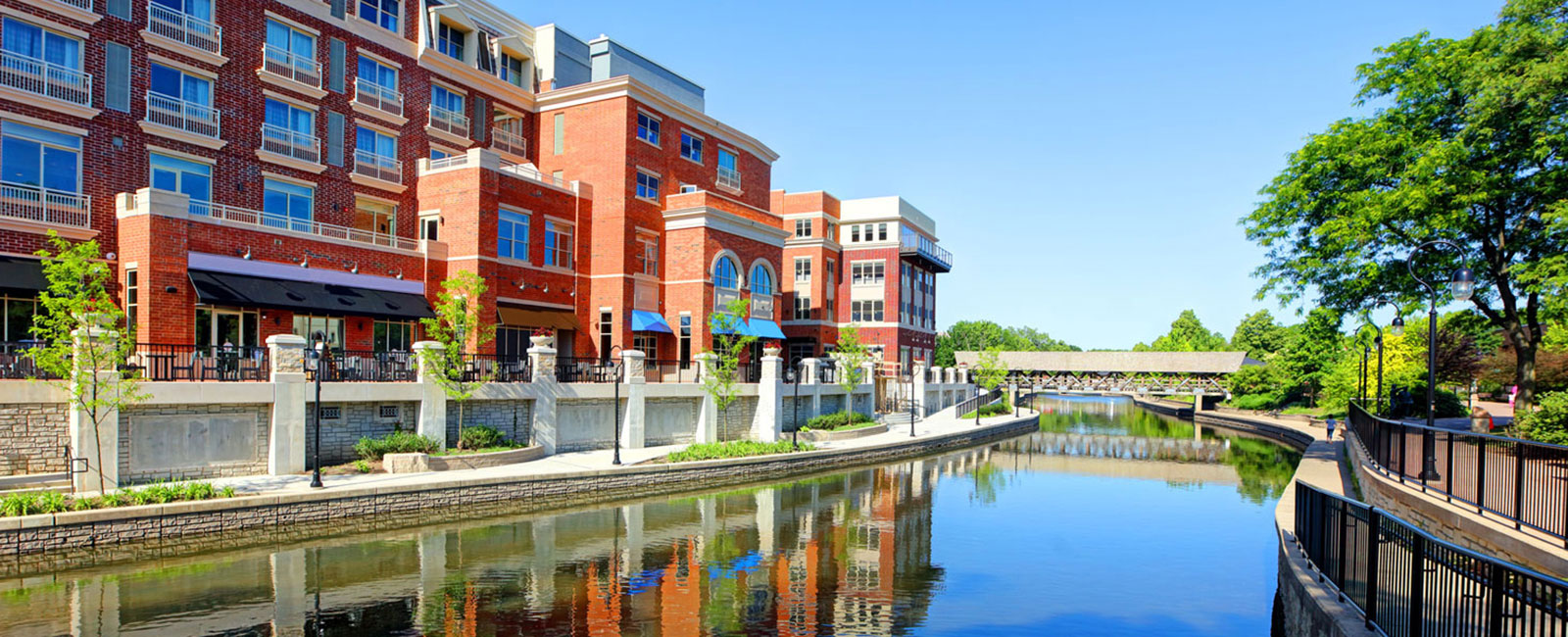The Naperville, Illinois skyline.