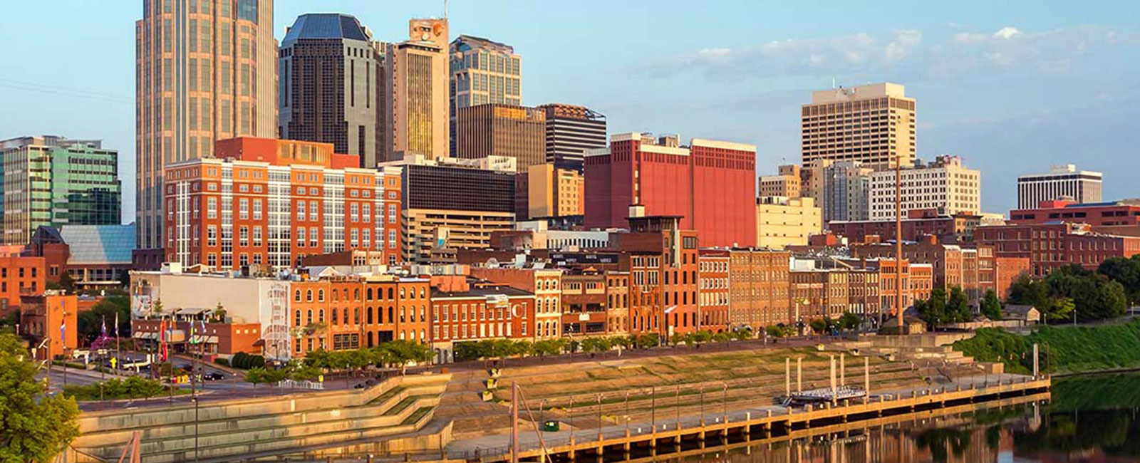 The Nashville Tennessee skyline.