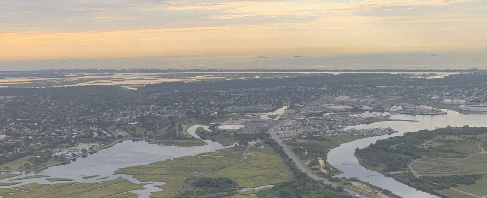 Aerial view of New Providence, New Jersey.
