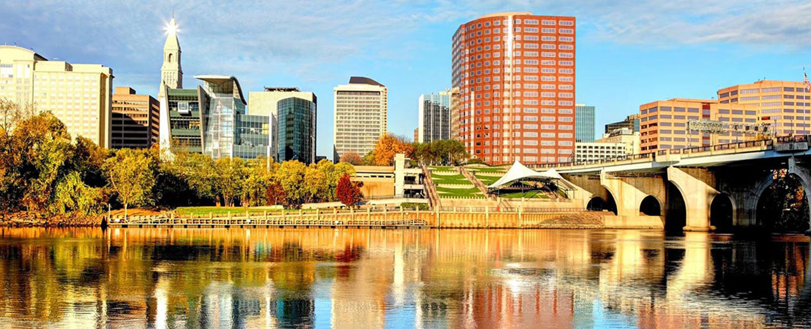 New Haven, Connecticut skyline.