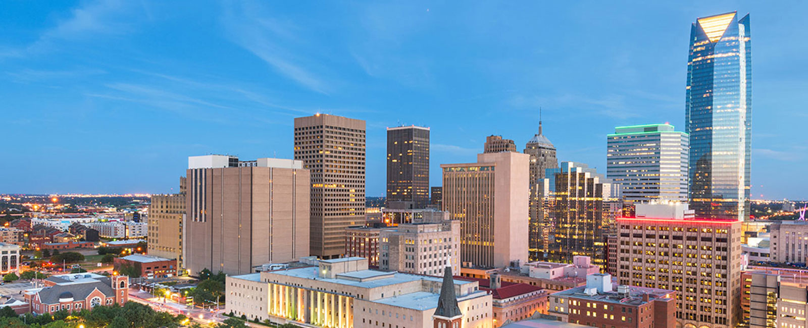 Oklahoma City, Oklahoma skyline.