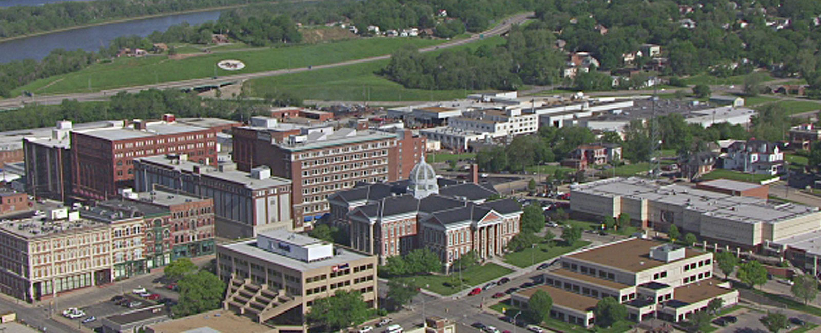 Saint Joseph, MO aerial view.