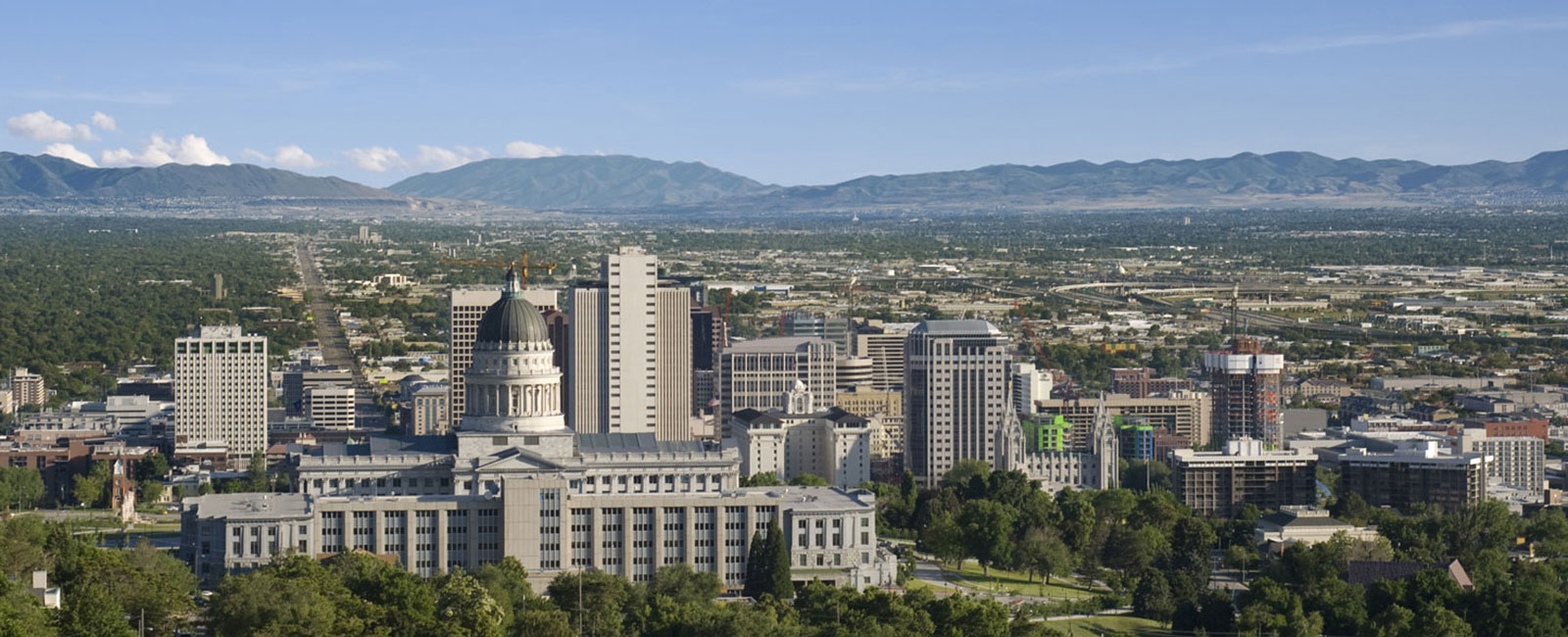 Salt Lake City, UT skyline.