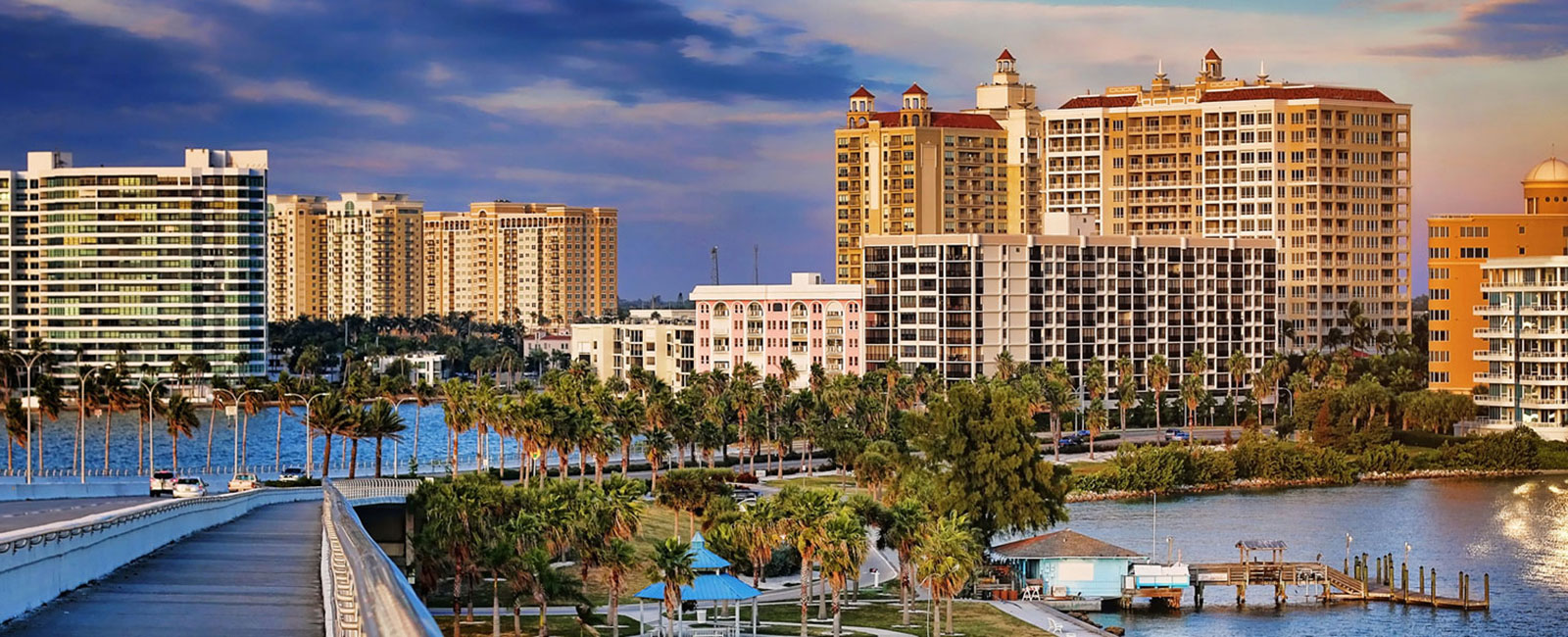 Sarasota, FL skyline.
