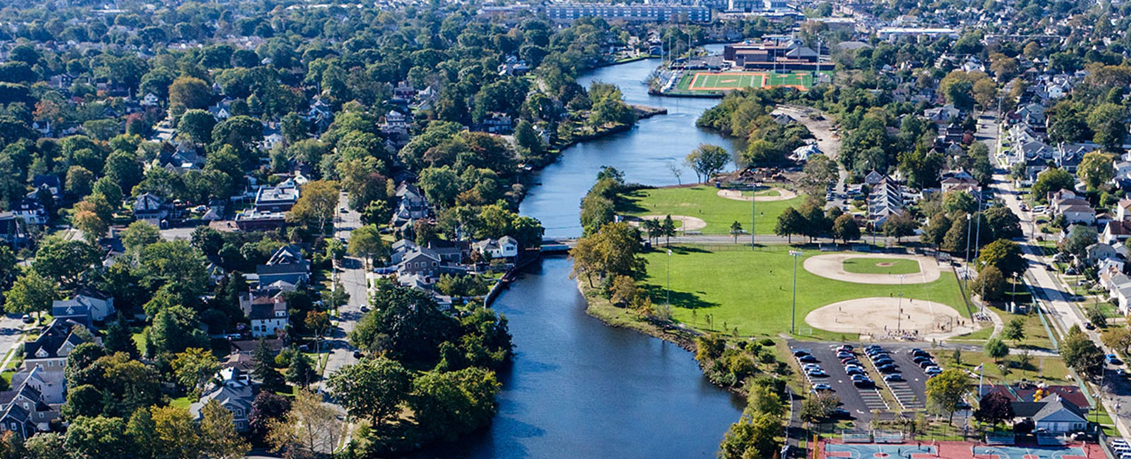 Woodbury, NY aerial view.